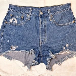 Levi’s 501 High Rise Denim Shorts
